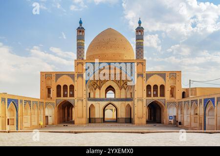 Vue sur la mosquée Agha Bozorg à Kashan, Iran Banque D'Images