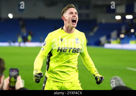 Photo du dossier datée du 15-12-2024 du gardien de but de Crystal Palace Dean Henderson, qui insiste sur le fait que Crystal Palace est dans une fausse position en premier League. Date d'émission : lundi 16 décembre 2024. Banque D'Images