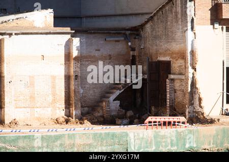 Paiporta, Valence, Espagne, 16e dec. Vue du ravin de Poyo 48 jours après les inondations à l'Horta Sud, Valence, le 29 octobre. Crédit : Eduardo Ripoll crédit : Eduardo Ripoll Vidal/Alamy Live News Banque D'Images