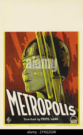 Metropolis (UFA-Paramount, 1927). Fritz Lang - carte de fenêtre. Imprimé aux États-Unis Banque D'Images