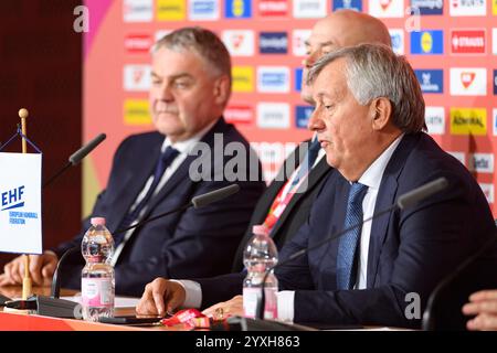 Vienne, Autriche. 15 décembre 2024. Vienne, Autriche, 15 décembre 2024 : Michael Wiederer (Président de l'EHF) lors de la conférence de presse de clôture du Championnat d'Europe de handball 2024 au Wiener Stadthalle, Vienne, Autriche. (Sven Beyrich/SPP) crédit : photo de presse sportive SPP. /Alamy Live News Banque D'Images