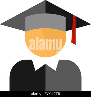 étudiant diplômé - icône vectorielle Illustration de Vecteur