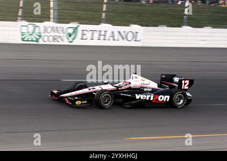 Newton Iowa, USA - 22 juin 2012 : IndyCar Iowa Corn 250. Course au circuit de course de l'Iowa Speedway. 12 Will Power Toowoomba, Australie Verizon Team Penske Banque D'Images