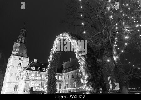 tiem de noël au château de raesfeld Banque D'Images