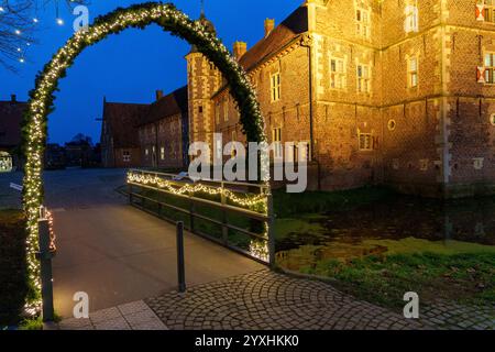 tiem de noël au château de raesfeld Banque D'Images