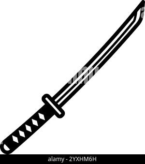 illustration d'une épée, katana Illustration de Vecteur