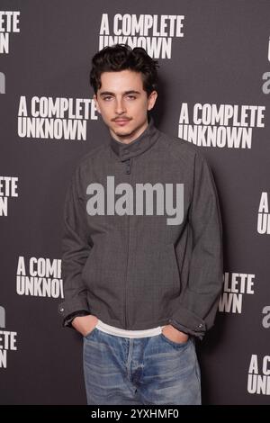 Timothee Chalamet assiste à un photocall for A Complete Unknown, au Curzon Mayfair à Londres. Date de la photo : lundi 16 décembre 2024. Banque D'Images