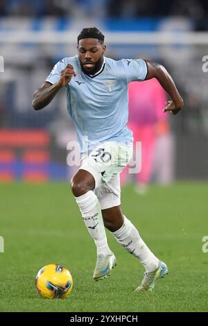 Rome, Italie. 16 décembre 2024. Nuno Tavares du SS Lazio lors du match de Serie A entre le SS Lazio et le FC Internazionale au stade Olimpico à Rome (Italie), le 16 décembre 2024. Crédit : Insidefoto di andrea staccioli/Alamy Live News Banque D'Images