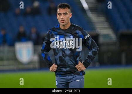 Rome, Italie. 16 décembre 2024. Lautaro Martínez du FC Internazionale lors du match de Serie A entre le SS Lazio et le FC Internazionale au Stadio Olimpico Rome Italie le 16 décembre 2024. Crédit : Nicola Ianuale/Alamy Live News Banque D'Images