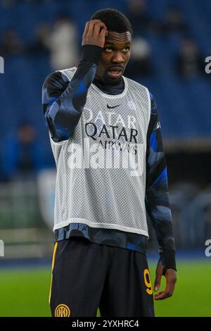 Rome, Italie. 16 décembre 2024. Marcus Thuram du FC Internazionale lors du match de Serie A entre le SS Lazio et le FC Internazionale au Stadio Olimpico Rome Italie le 16 décembre 2024. Crédit : Nicola Ianuale/Alamy Live News Banque D'Images