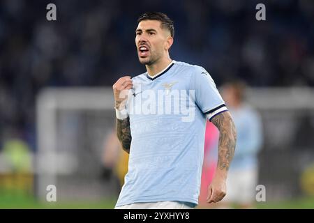 Rome, Italie. 16 décembre 2024. Mattia Zaccagni du SS Lazio lors du match de Serie A entre le SS Lazio et le FC Internazionale au stade Olimpico à Rome (Italie), le 16 décembre 2024. Crédit : Insidefoto di andrea staccioli/Alamy Live News Banque D'Images