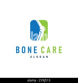 Conception de modèle d'illustration de logo Minimalist Bone Health Illustration de Vecteur