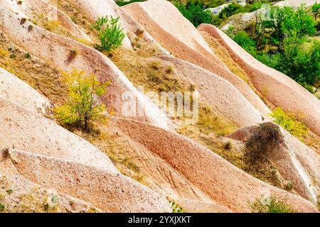 Paysage impressionnant de la vallée du Pigeon en Cappadoce, Turquie Banque D'Images