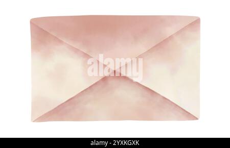 Enveloppe aquarelle clip art élément isolé pour la Saint-Valentin ou la conception d'anniversaire Banque D'Images