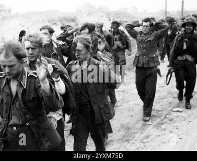 Jour J. Prisonniers de guerre allemands enlevés - 6 juin 1944 Banque D'Images