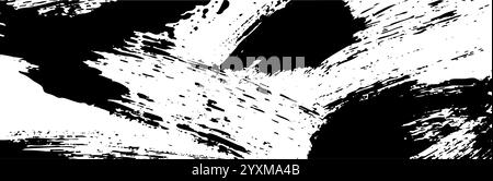 Coups de pinceau rugueux et crayon croquis de fond. Texture de craie noire avec des lignes de crayon et des rayures sur un fond de papier graphique. Vecteur plat illu Illustration de Vecteur