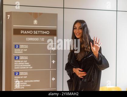 Milan, Italie. 17 décembre 2024. Madalina Ghenea in tribunale - Milano, Italia - Marted&#xec;, 17 Dicembre 2024 (foto Stefano Porta/LaPresse) Madalina Ghenea in the court - Milan, Italy- mardi 17 décembre 2024 (photo Stefano Porta/LaPresse) crédit : LaPresse/Alamy Live News Banque D'Images