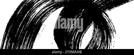 Coups de pinceau rugueux et crayon croquis de fond. Texture de craie noire avec des lignes de crayon et des rayures sur un fond de papier graphique. Vecteur plat illu Illustration de Vecteur