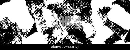 Coups de pinceau rugueux et crayon croquis de fond. Texture de craie noire avec des lignes de crayon et des rayures sur un fond de papier graphique. Vecteur plat illu Illustration de Vecteur