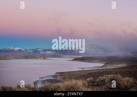 Paysages naturels inhabituels - les colonnes du lac Crowley en Californie, États-Unis. Banque D'Images