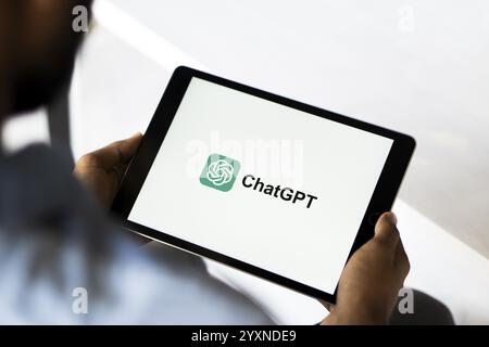 ChatGPT logo sur smartphone Banque D'Images