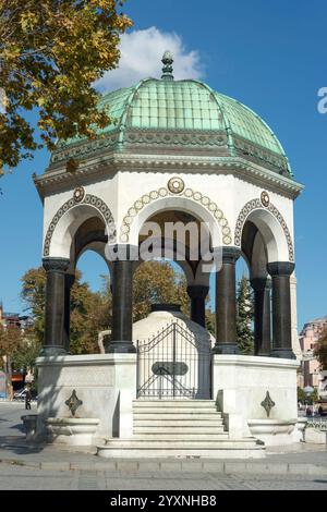 Détail de la fontaine allemande, place Sultanahmet, Istanbul, Turquie Banque D'Images