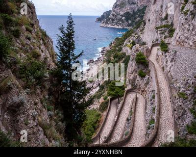 Via Krupp à Capri en Italie Banque D'Images