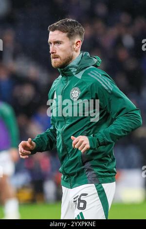 Anthony Ralston, joueur de football professionnel, joue pour le Celtic FC en première Division écossaise basée à Glasgow, Écosse, Royaume-Uni. Banque D'Images