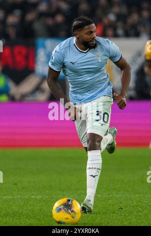 Nuno Tavares du SS Lazio en action lors du match de Serie A entre le SS Lazio et le FC Internazionale au Stadio Olimpico Rome Italie le 16 décembre 2024. Banque D'Images