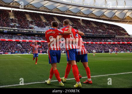 LaLiga 24/25 match entre l'Atletico de Madrid et Getafe CF gagné par l'Atletico 1:0 avec un but d'Alexander Sorloth Banque D'Images