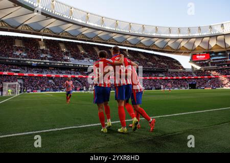 LaLiga 24/25 match entre l'Atletico de Madrid et Getafe CF gagné par l'Atletico 1:0 avec un but d'Alexander Sorloth Banque D'Images
