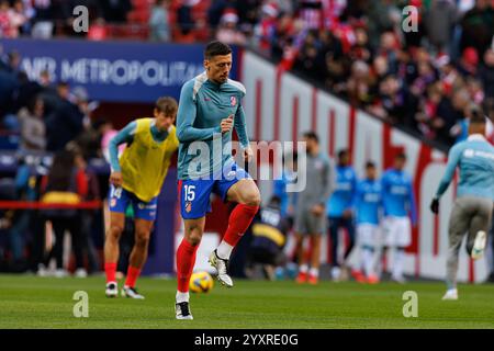 LaLiga 24/25 match entre l'Atletico de Madrid et Getafe CF gagné par l'Atletico 1:0 avec un but d'Alexander Sorloth Banque D'Images