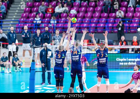 Varsovie, Pologne. 17 décembre 2024. Ligue des champions de volleyball : Projekt Warszawa v ACH volley Ljubljana. Linus Weber. Crédit : Bartlomiej Wisniewski/Cyberfocus/Alamy Live News Banque D'Images