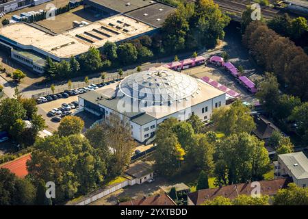 Vue aérienne, mosquée centrale DITIB Essen, mosquée Merkez, in der Hagenbeck, Altendorf, Essen, région de la Ruhr, Rhénanie du Nord-Westphalie, Allemagne Banque D'Images