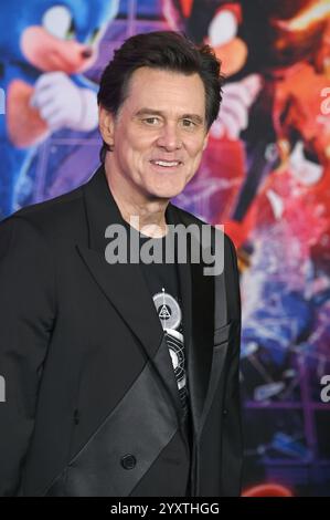 Los Angeles, États-Unis. 16 décembre 2024. LOS ANGELES, CA. 16 décembre 2024 : Jim Carrey à la première de Sonic the Hedgehog 3 au TCL Chinese Theatre. Crédit photo : Paul Smith/Alamy Live News Banque D'Images