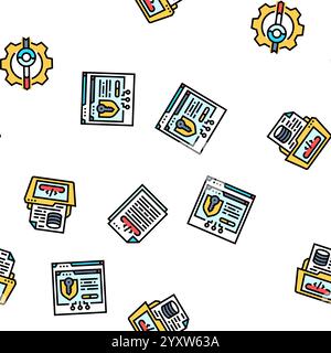 vecteur de motif sans couture de code informatique d'ingénieur logiciel Illustration de Vecteur