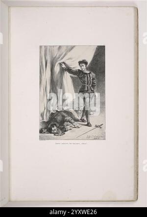 Delacroix - Hamlet et Horatio devant les fossoyeurs, Banque D'Images