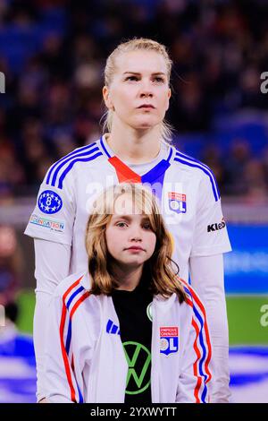 Lyon, France. 17 décembre 2024. Ada Hegerberg (14 Olympique Lyonnais) lors du match de l'UEFA Women's Champions League entre l'Olympique Lyonnais et le VfL Wolfsburg au Groupama Stadium de Lyon. (Pauline FIGUET/SPP) crédit : SPP Sport Press photo. /Alamy Live News Banque D'Images