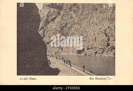 Demir Kapija Canyon 1916 carte postale 4. Banque D'Images