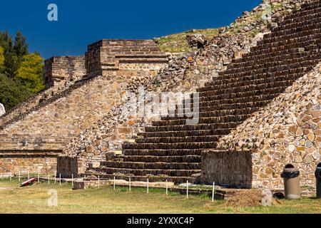 Site archéologique de Monte Albán, Oaxaca, Mexique Banque D'Images