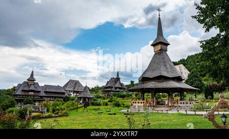 Églises en bois Monastère Barsana Banque D'Images