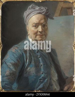 Maurice Quentin de la Tour - Portrait de Louis de Silvestre. Banque D'Images