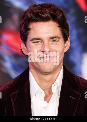 HOLLYWOOD, LOS ANGELES, CALIFORNIE, États-Unis - 16 DÉCEMBRE : James Marsden arrive à la première de Los Angeles de "Sonic the Hedgehog 3" de Paramount Pictures qui s'est tenue au TCL Chinese Theatre IMAX le 16 décembre 2024 à Hollywood, Los Angeles, Californie, États-Unis. (Photo de Xavier Collin/image Press Agency) Banque D'Images