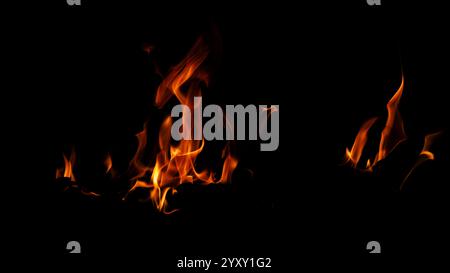 Flamme de feu. Arrière-plan d'incendie. Texture de flamme de feu. Blaze Flames fond pour bannière. Flammes brûlantes. Texture du feu. Banque D'Images