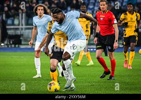 Nuno TAVARES de Lazio Rome lors du championnat italien Serie A match de football entre le SS Lazio et le FC Internazionale le 16 décembre 2024 au Stadio Olimpico à Rome, Italie Banque D'Images