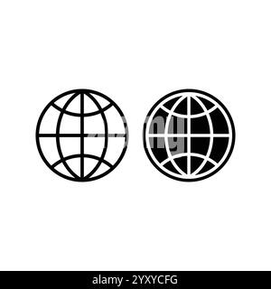 world set international earth globe icône illustration vectorielle Illustration de Vecteur
