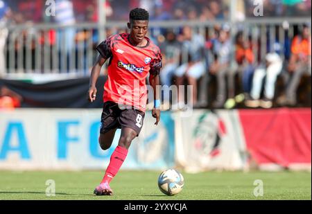 NAIROBI, KENYA - 15 DÉCEMBRE : Kelly Ogonji, léopards de l'AFC, en action contre Sofapaka lors du match de première ligue de la FKF entre Sofapaka et AFC Leopards Banque D'Images