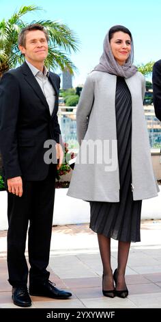 Willem Dafoe et Leila Hatami lors de l'appel photo du jury lors de la 67e édition du Festival de Cannes, France - 14 mai 2014 Banque D'Images