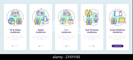 Méthodes de mesure de l'audience sur l'écran de l'application mobile Illustration de Vecteur