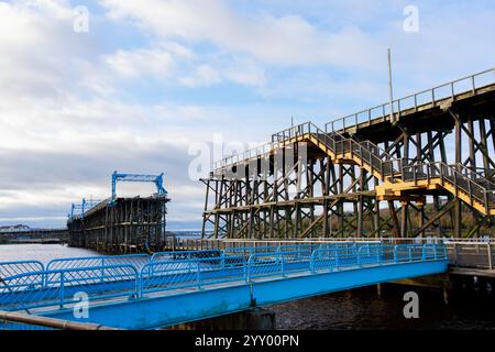 Gateshead UK : 29 octobre 2024 : Dunston Staiths sur la rivière Tyne par un jour ensoleillé d'automne Banque D'Images